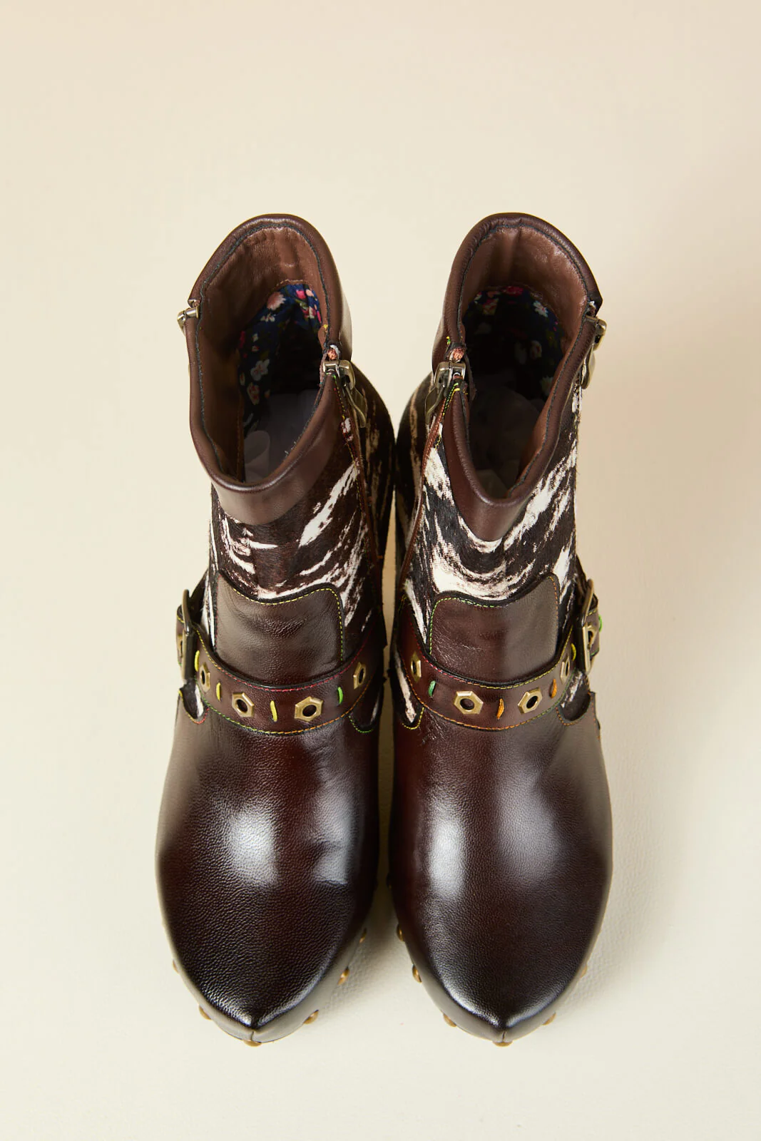 Soffia | Giuliana Animal Print Leather Ankle Boots - Image 14