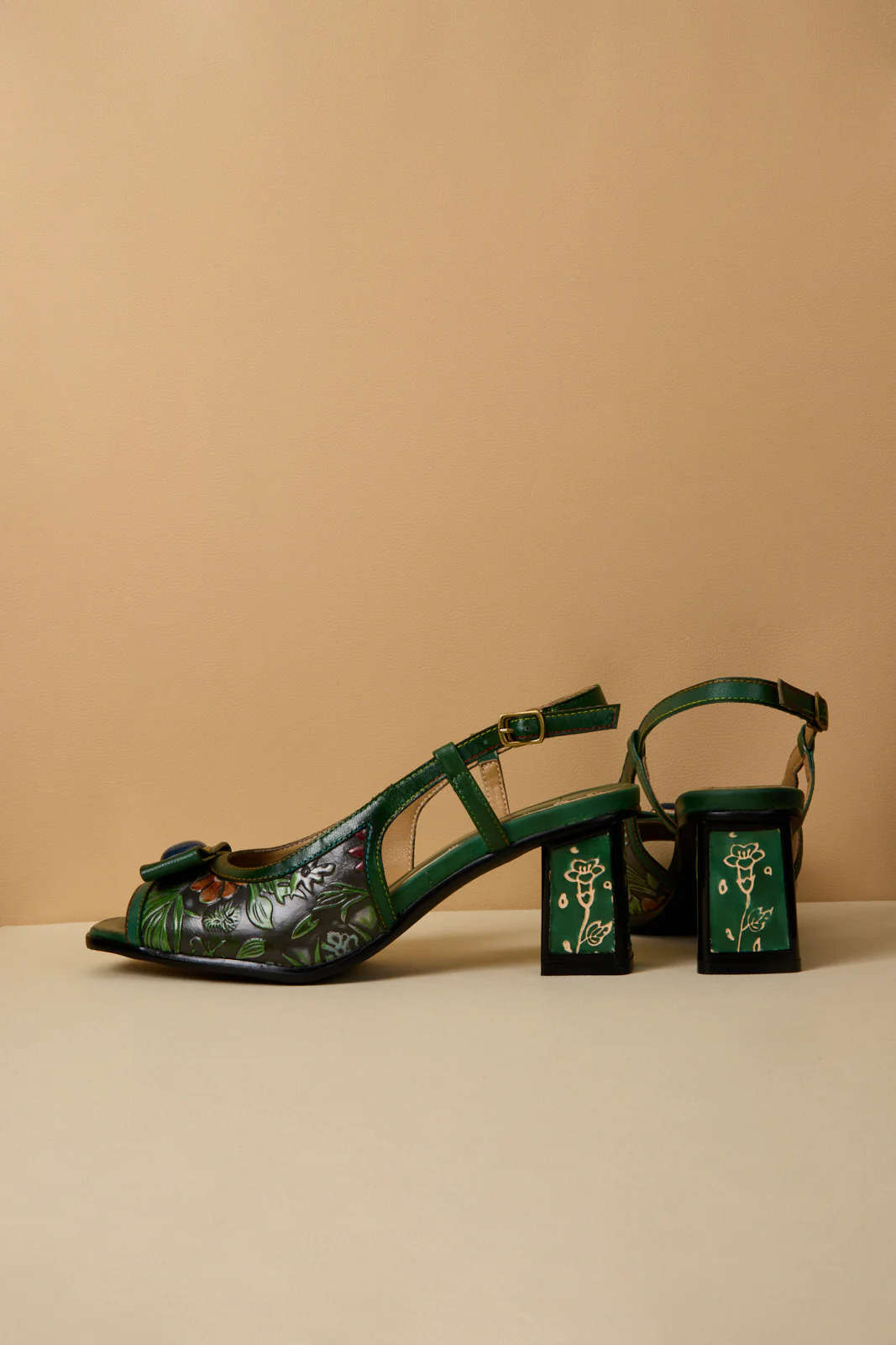 Soffia | Gracelynn Floral Embossed Slingback Sandals - Image 11