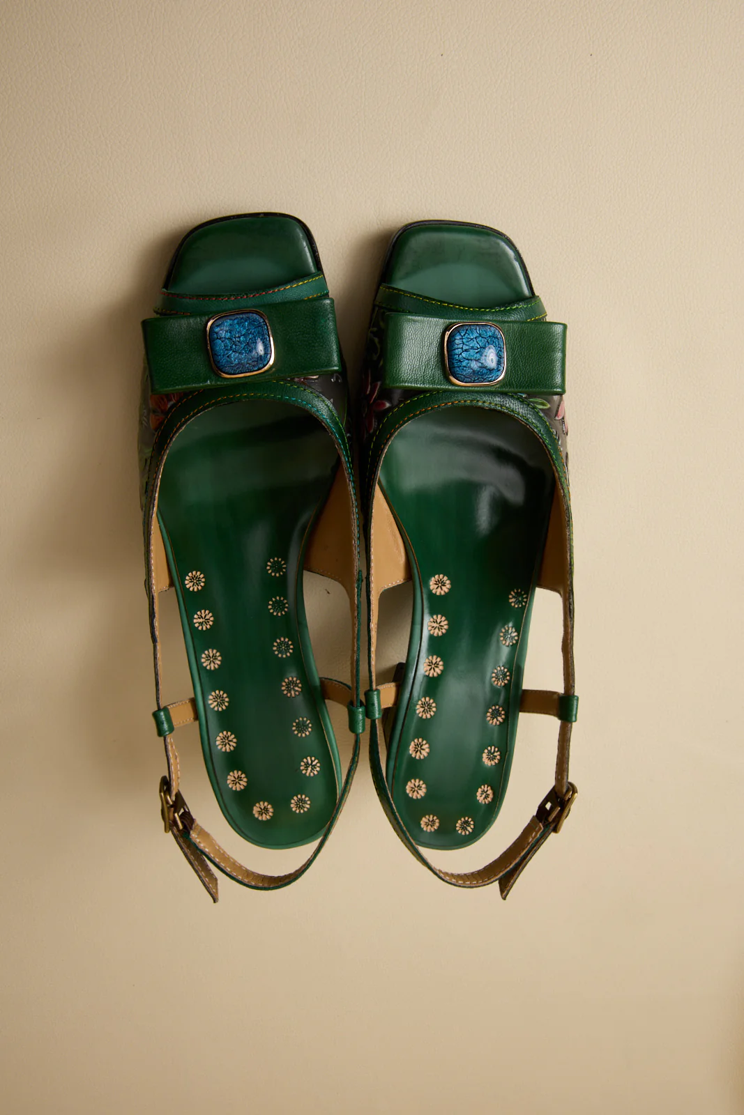 Soffia | Gracelynn Floral Embossed Slingback Sandals - Image 12
