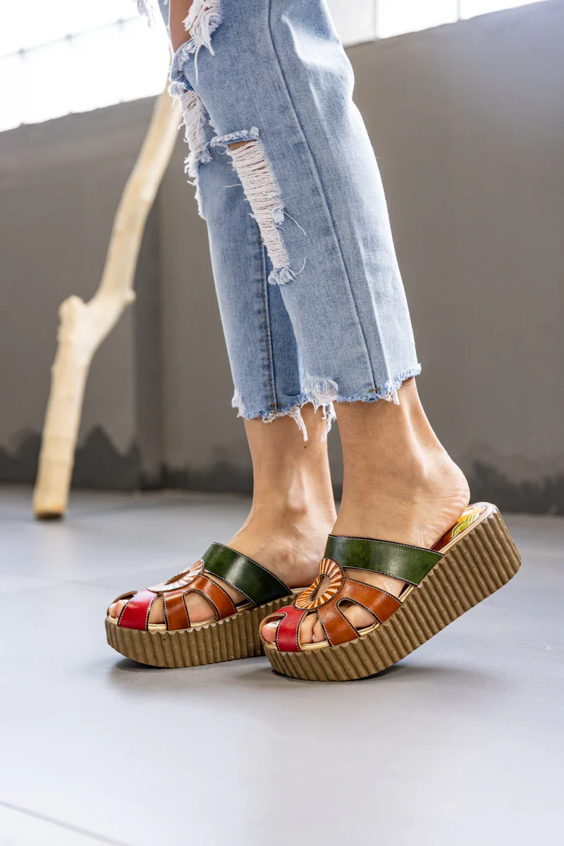 Soffia | Helcionella Cut-Out Leather Clog - Image 10