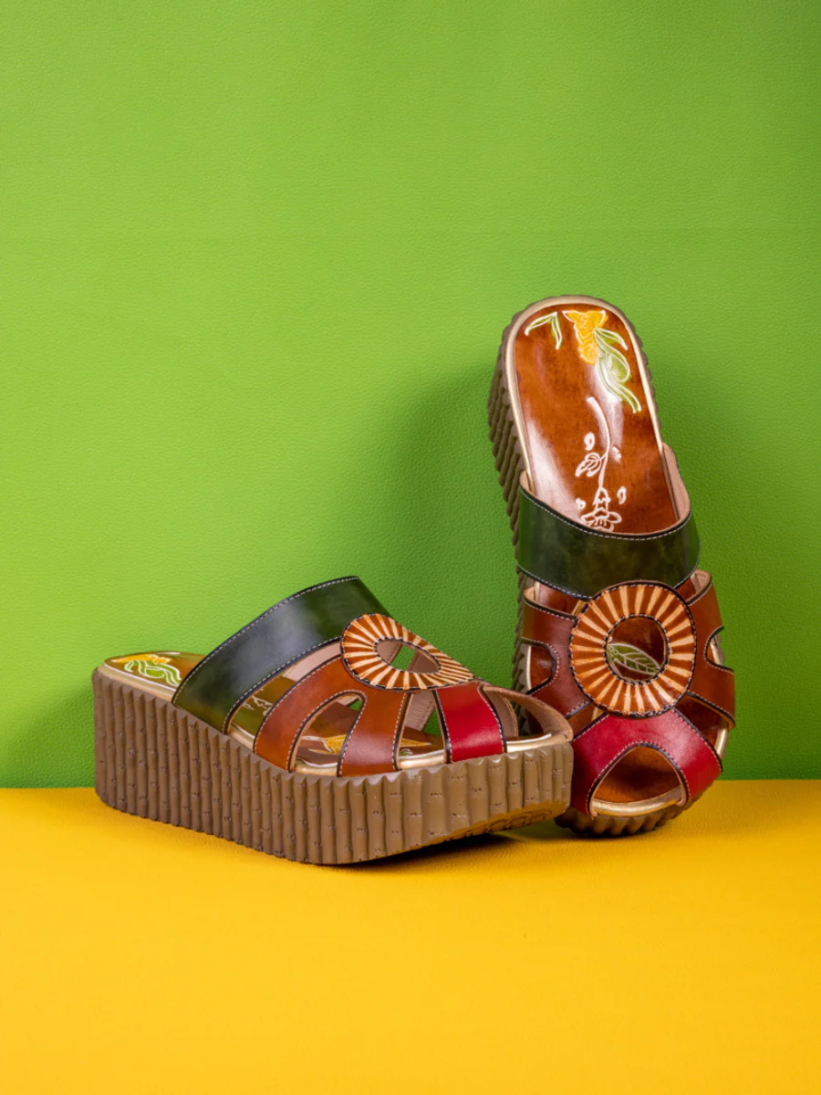 Soffia | Helcionella Cut-Out Leather Clog - Image 2