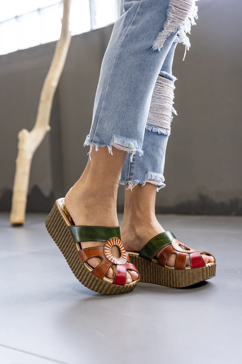 Soffia | Helcionella Cut-Out Leather Clog - Image 7