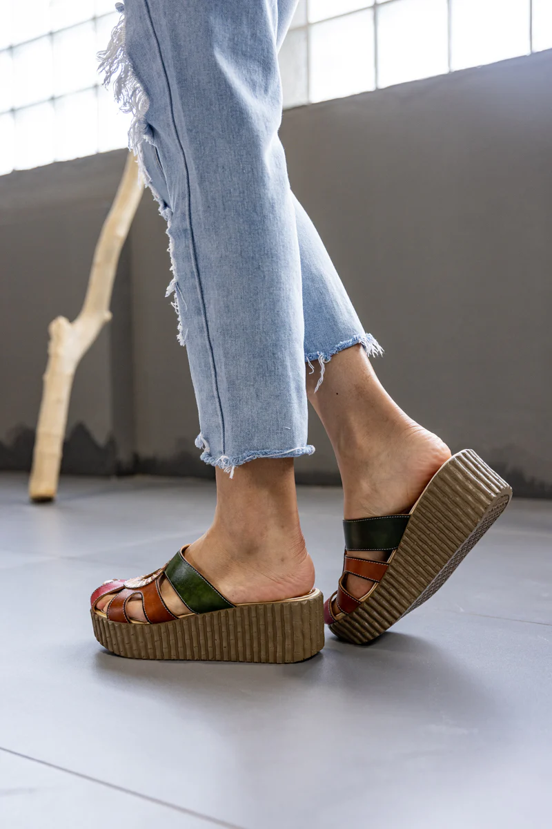 Soffia | Helcionella Cut-Out Leather Clog - Image 8