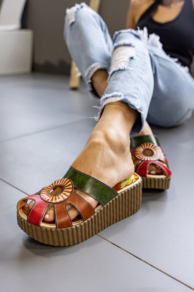 Soffia | Helcionella Cut-Out Leather Clog - Image 9