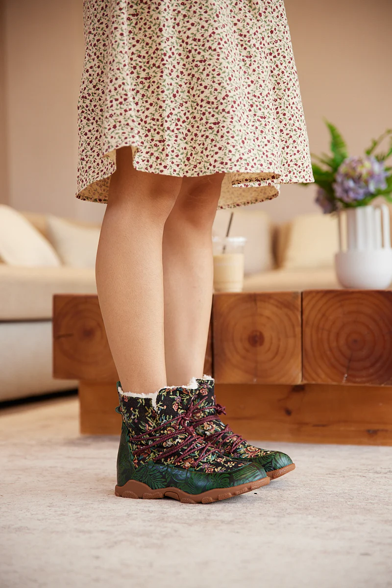 Soffia | Holiday Errands Leather Combat Boots - Image 2