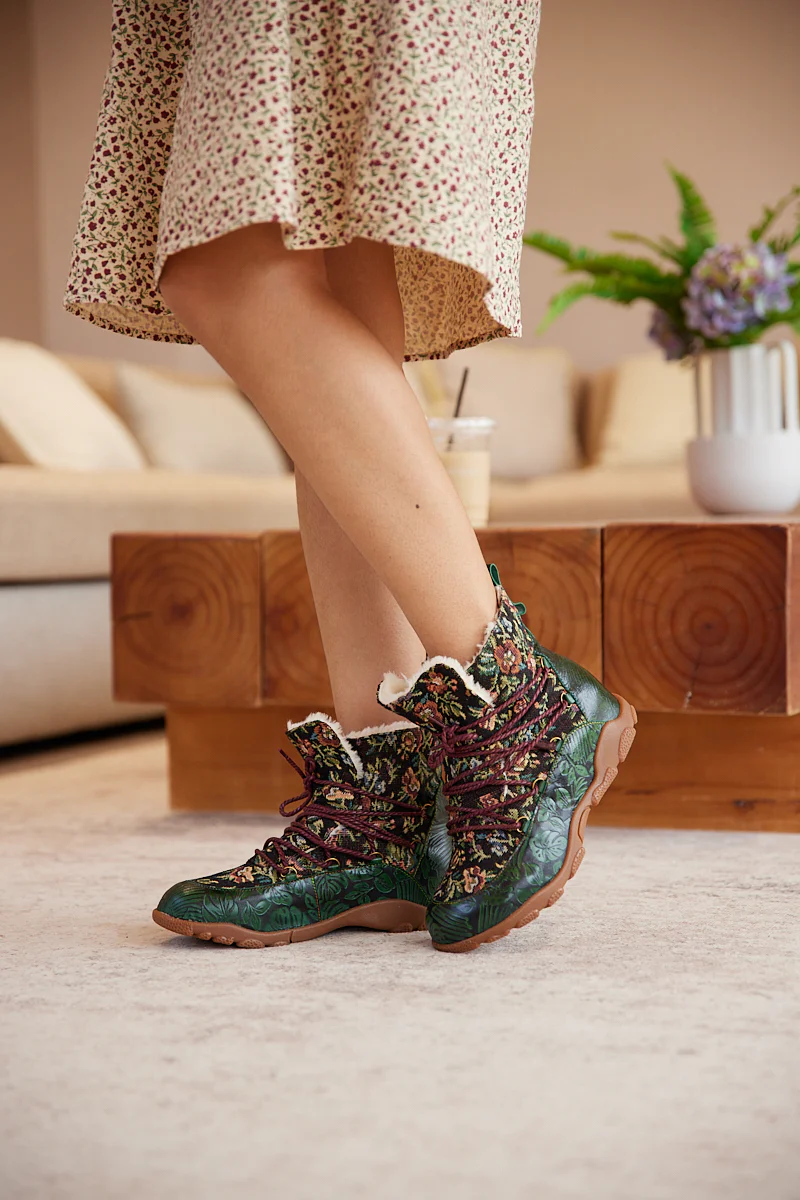 Soffia | Holiday Errands Leather Combat Boots - Image 3