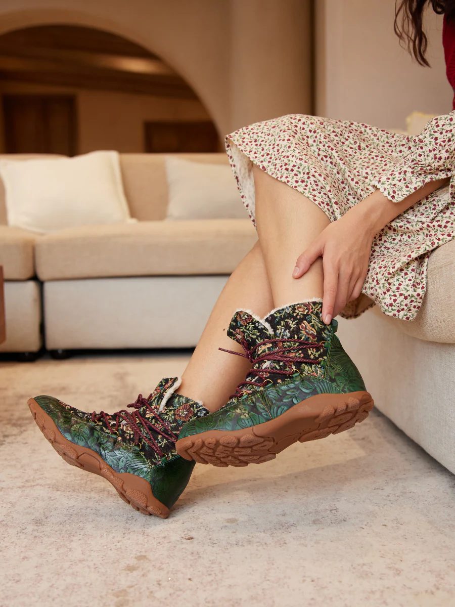 Soffia | Holiday Errands Leather Combat Boots - Image 6