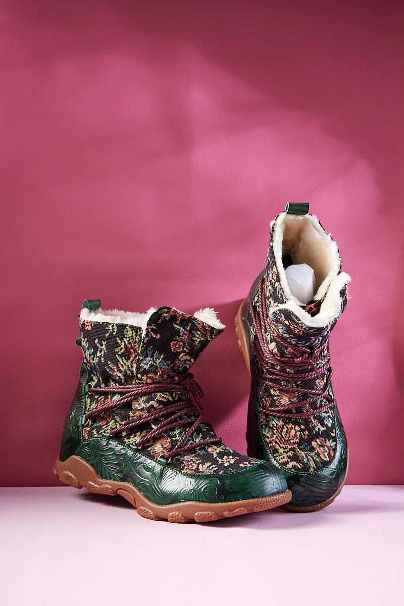 Soffia | Holiday Errands Leather Combat Boots - Image 9