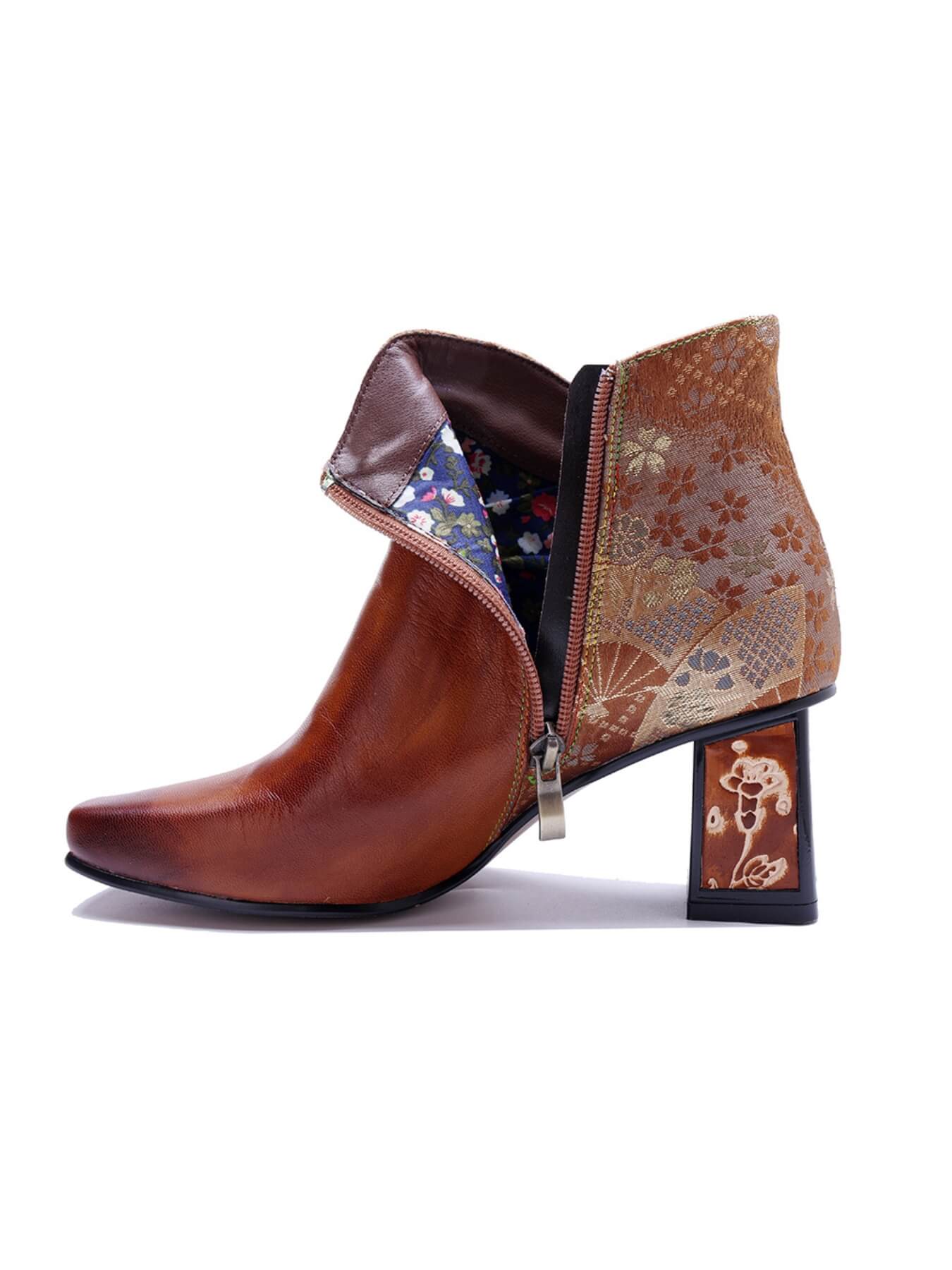 Soffia | Holly Sequins Butterfly Leather Ankle Boots - Image 9