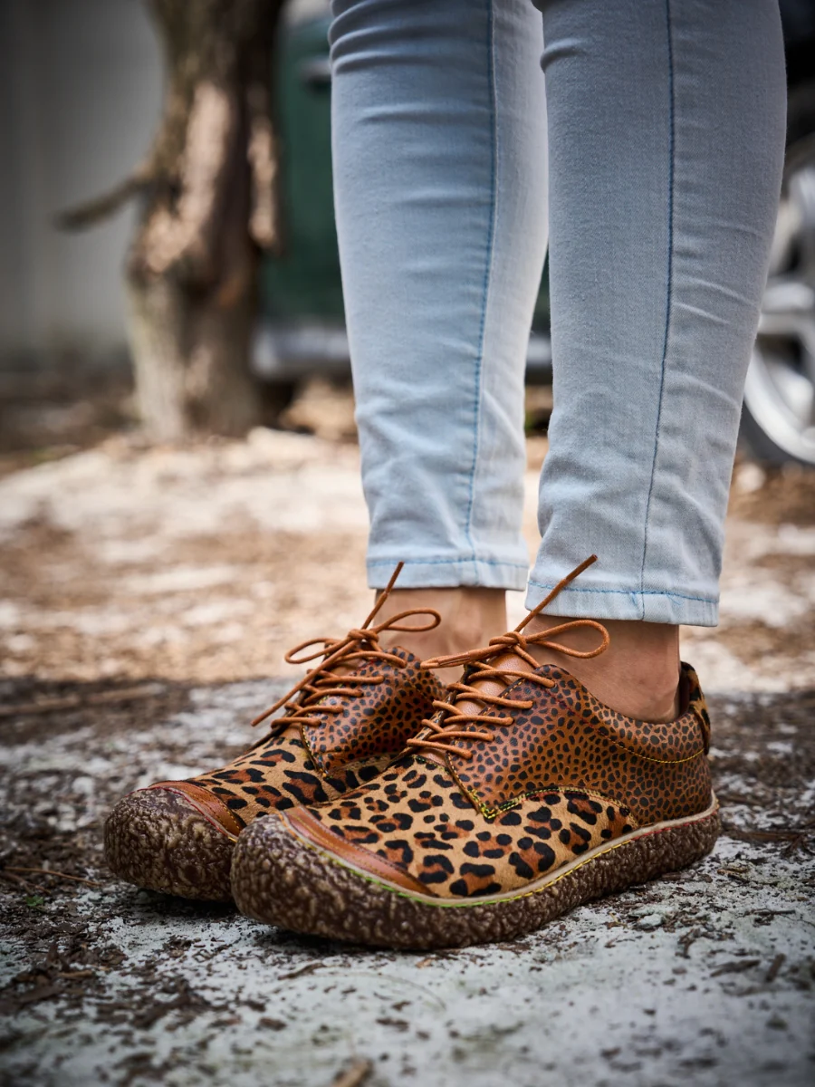 Soffia | Justeena Animal Pattern Leather Outdoor Sneaker - Image 3