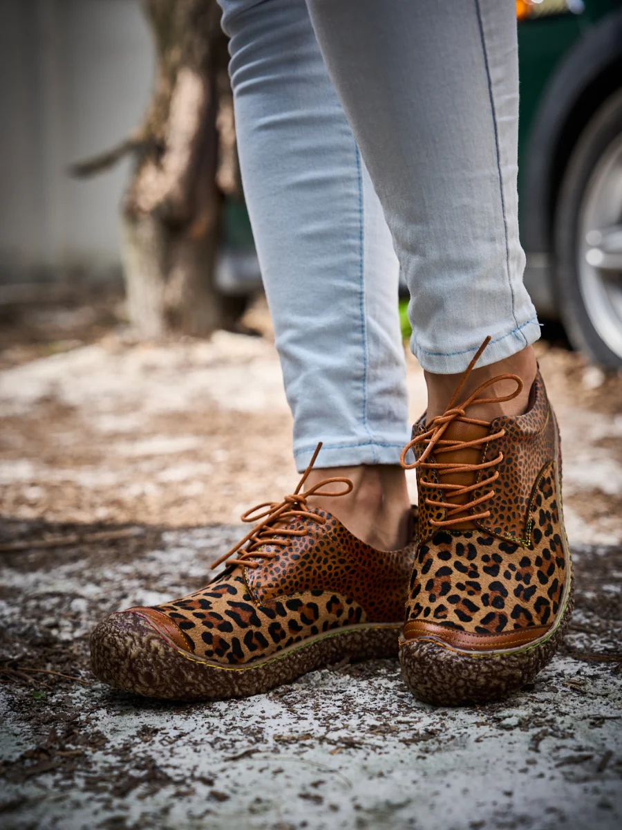 Soffia | Justeena Animal Pattern Leather Outdoor Sneaker - Image 4