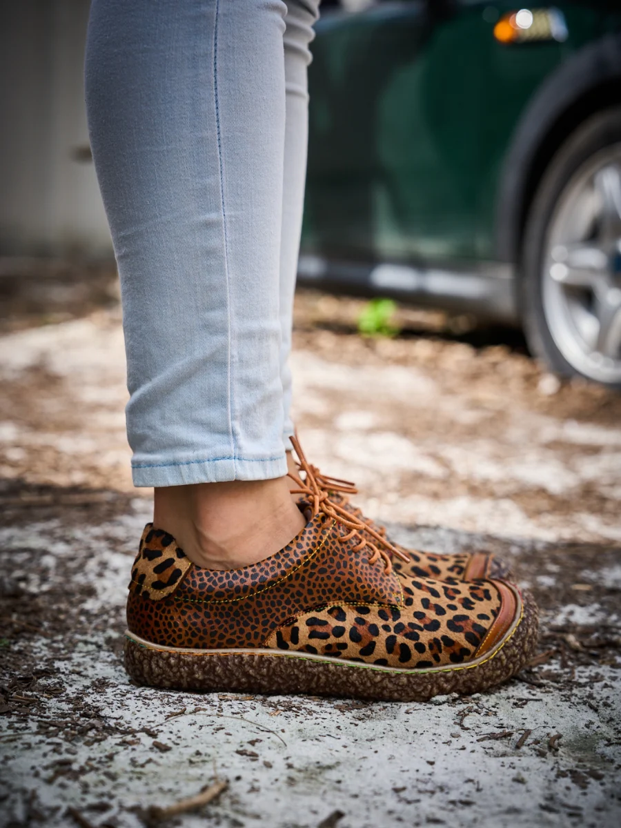 Soffia | Justeena Animal Pattern Leather Outdoor Sneaker - Image 5