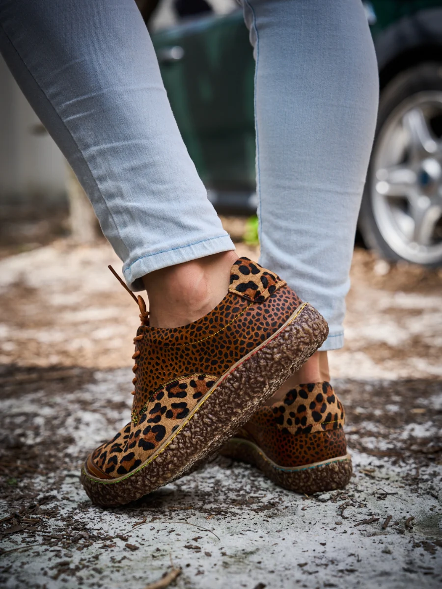 Soffia | Justeena Animal Pattern Leather Outdoor Sneaker - Image 6