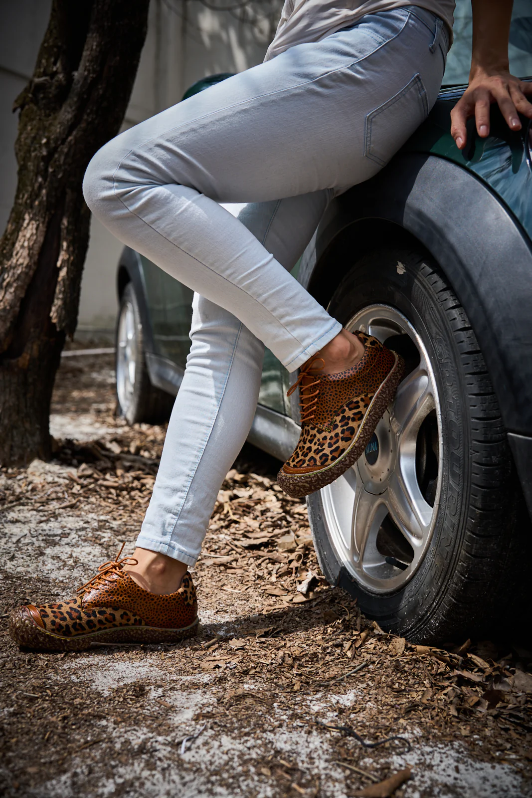 Soffia | Justeena Animal Pattern Leather Outdoor Sneaker - Image 7