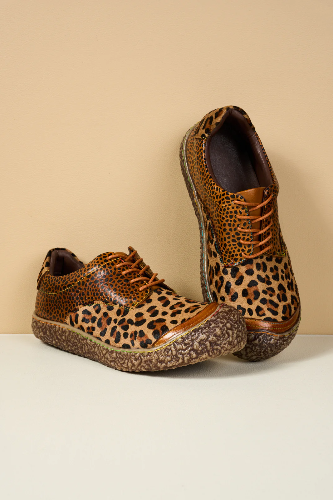Soffia | Justeena Animal Pattern Leather Outdoor Sneaker - Image 9