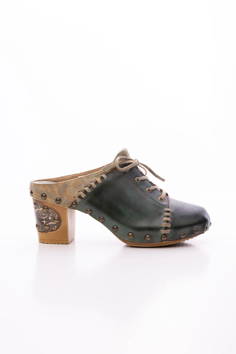 SOFFIA | KAIRO STUDDED STITCH LEATHER CLOG - Image 12