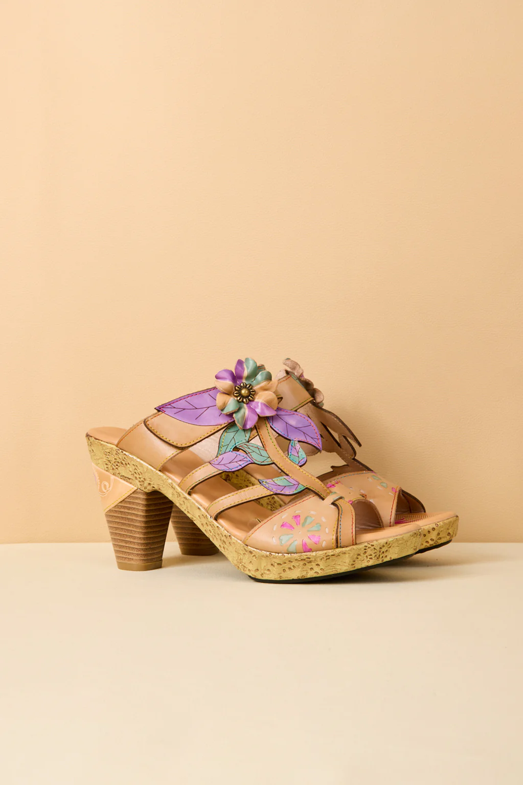 Soffia | Kalista Romance Floral Heel Sandals - Image 2
