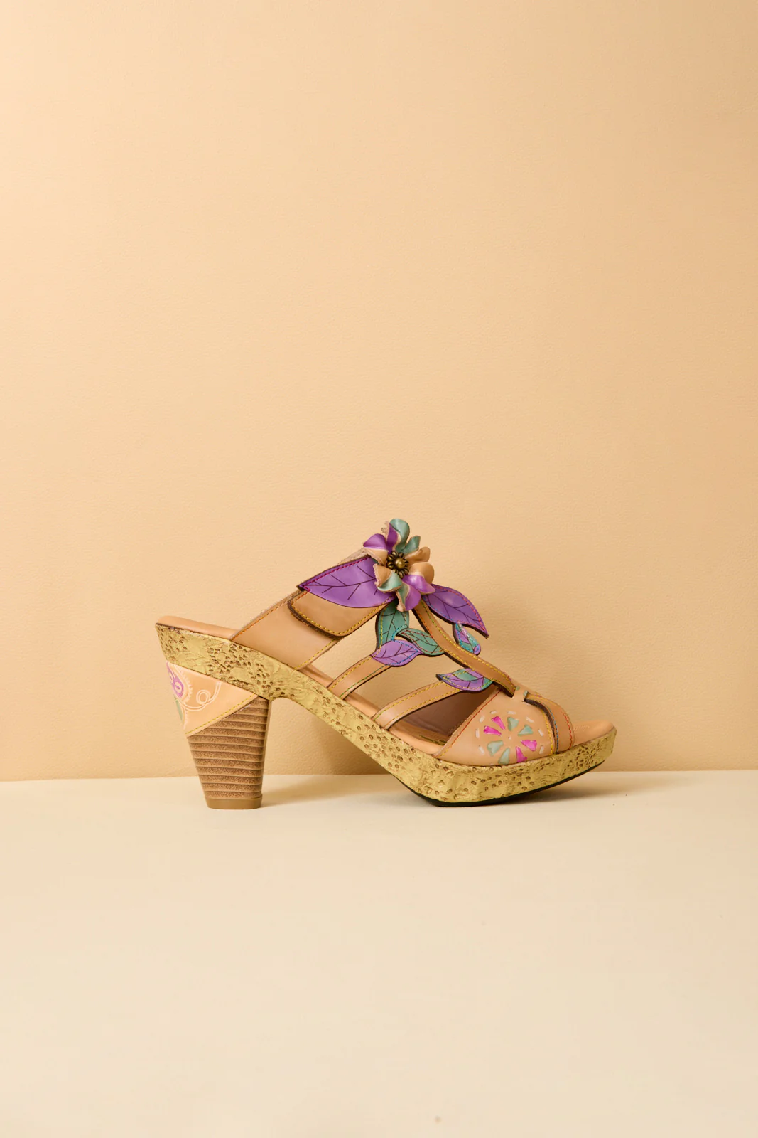 Soffia | Kalista Romance Floral Heel Sandals - Image 3