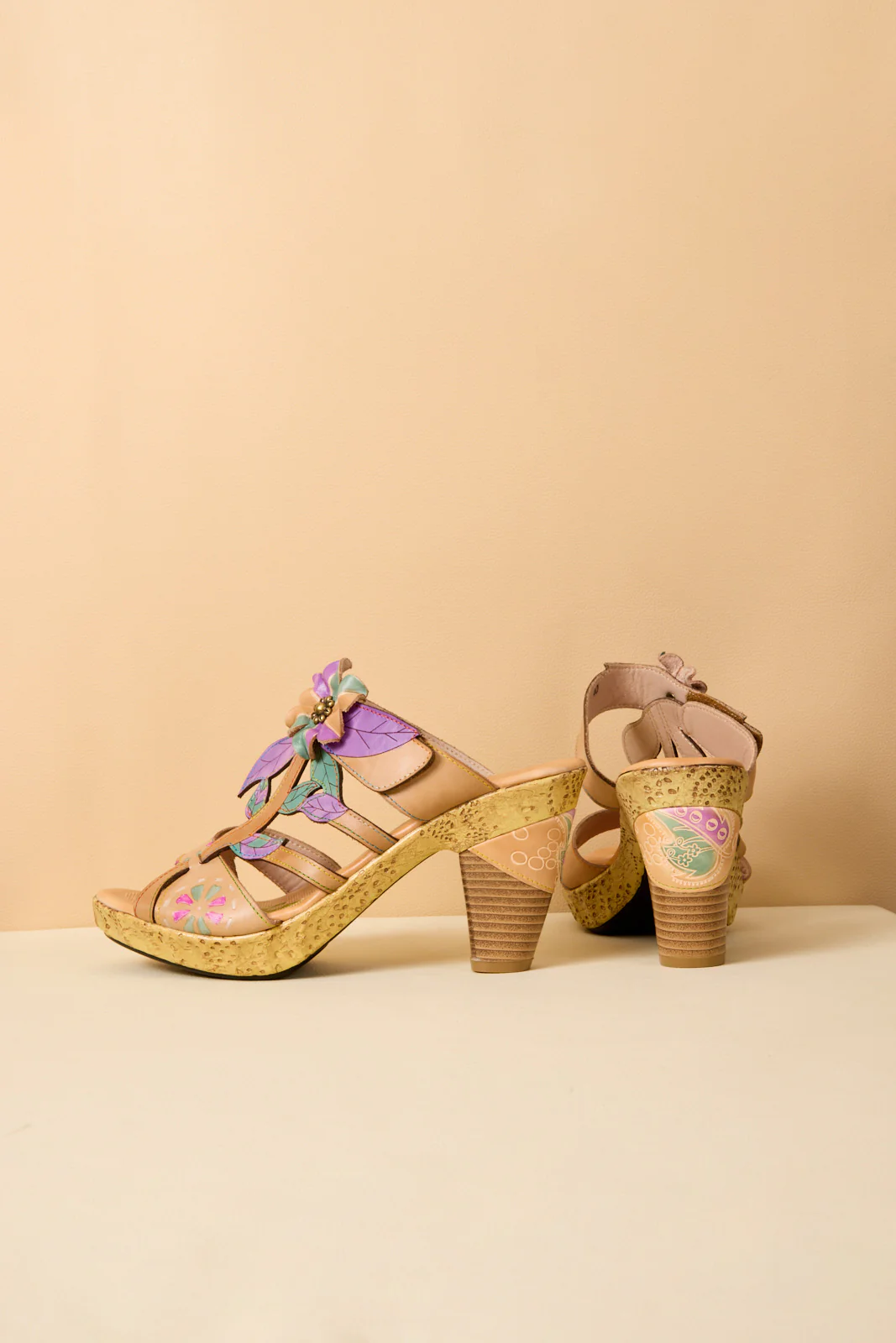 Soffia | Kalista Romance Floral Heel Sandals - Image 4