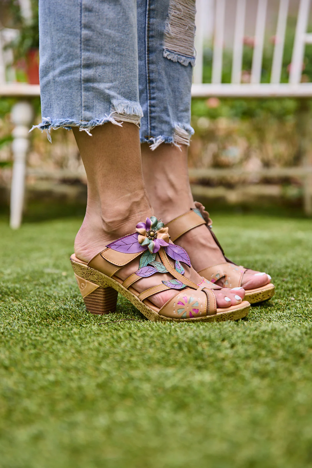 Soffia | Kalista Romance Floral Heel Sandals - Image 8