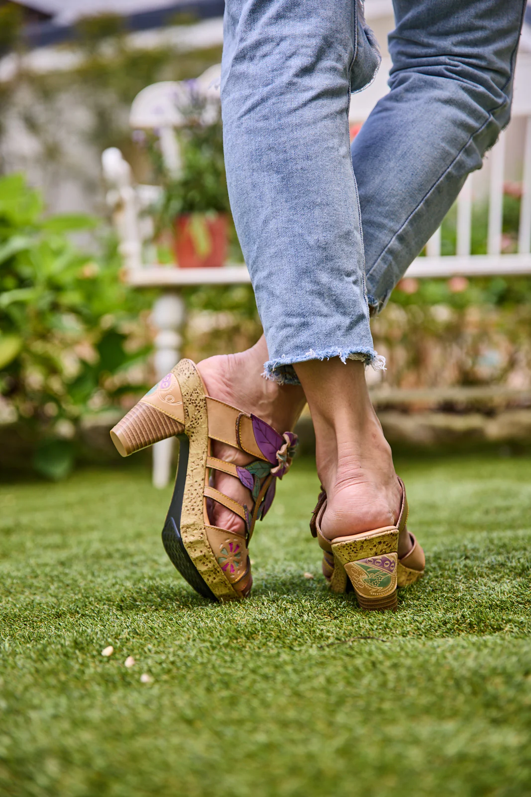 Soffia | Kalista Romance Floral Heel Sandals - Image 9