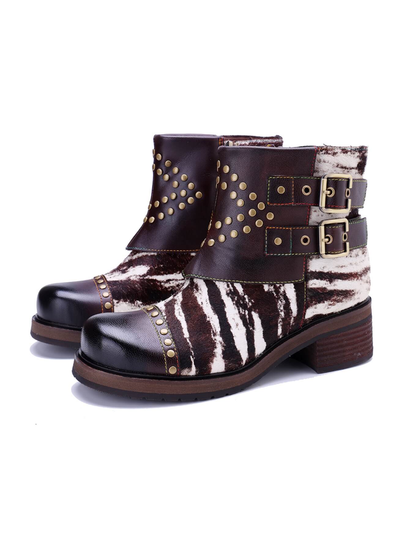 Soffia | Lost In The Wild Leather Combat Boots - Image 5