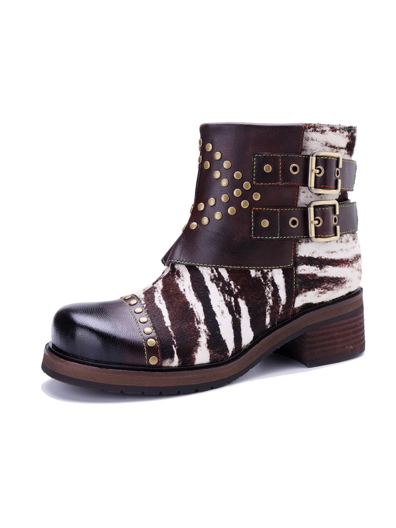 Soffia | Lost In The Wild Leather Combat Boots - Image 7