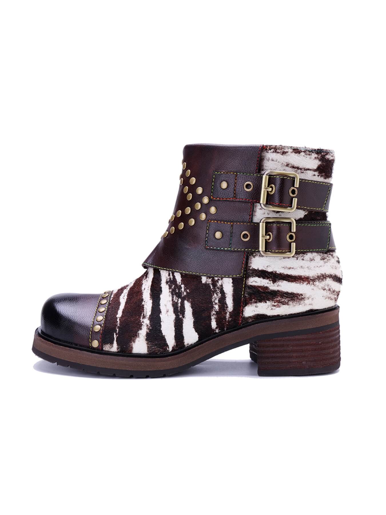 Soffia | Lost In The Wild Leather Combat Boots - Image 9
