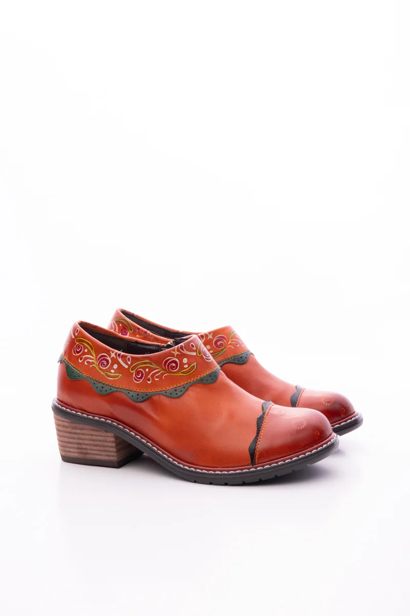 SOFFIA | LUMI FLORAL ANKLE WASHED LEATHER PUMP - Image 10