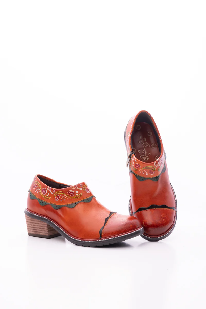 SOFFIA | LUMI FLORAL ANKLE WASHED LEATHER PUMP - Image 11