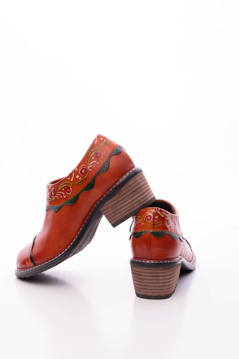 SOFFIA | LUMI FLORAL ANKLE WASHED LEATHER PUMP - Image 12