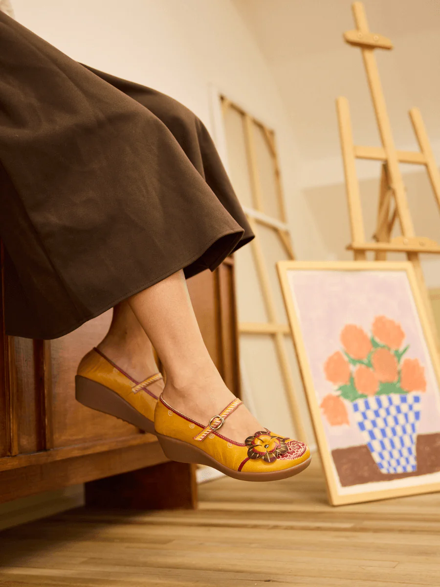 Soffia | Mabel Floral Leather Mary Jane - Image 5
