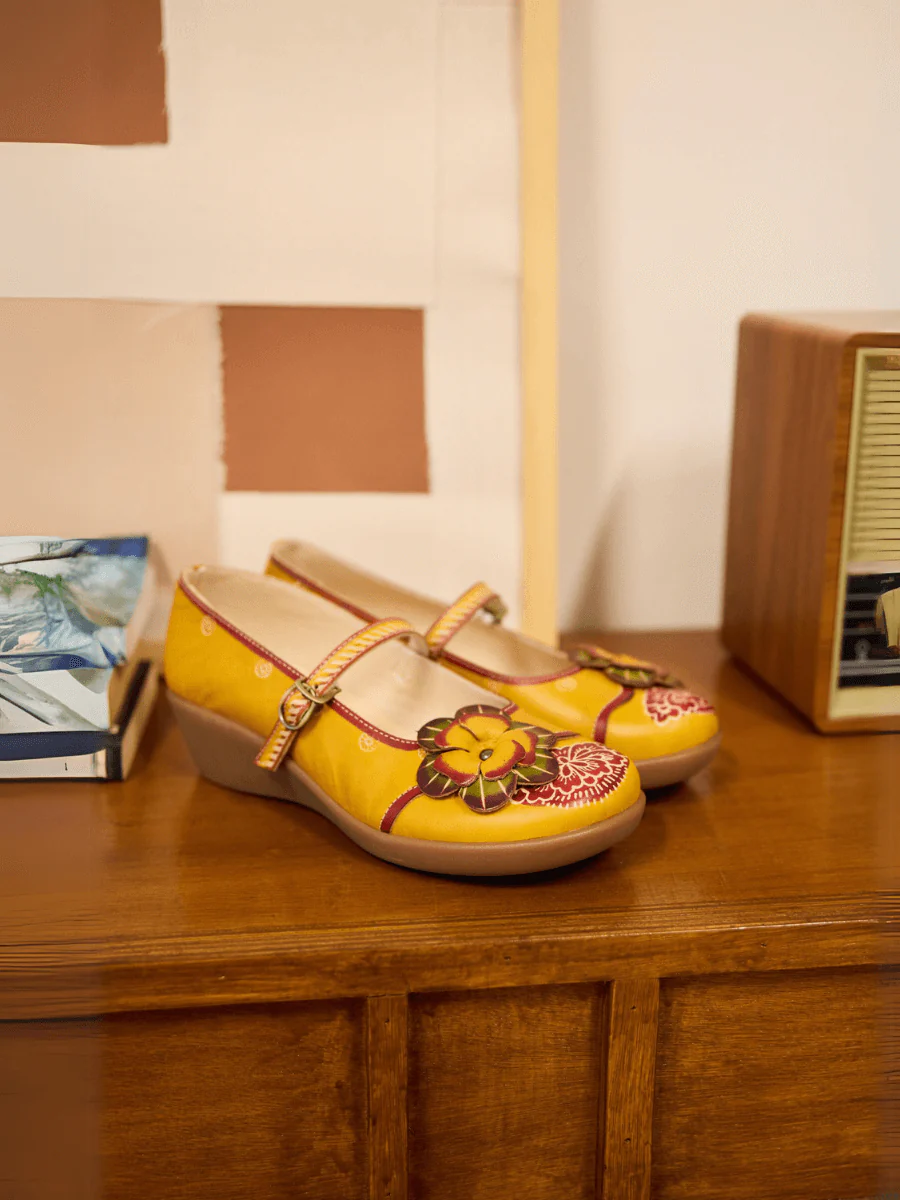 Soffia | Mabel Floral Leather Mary Jane - Image 6