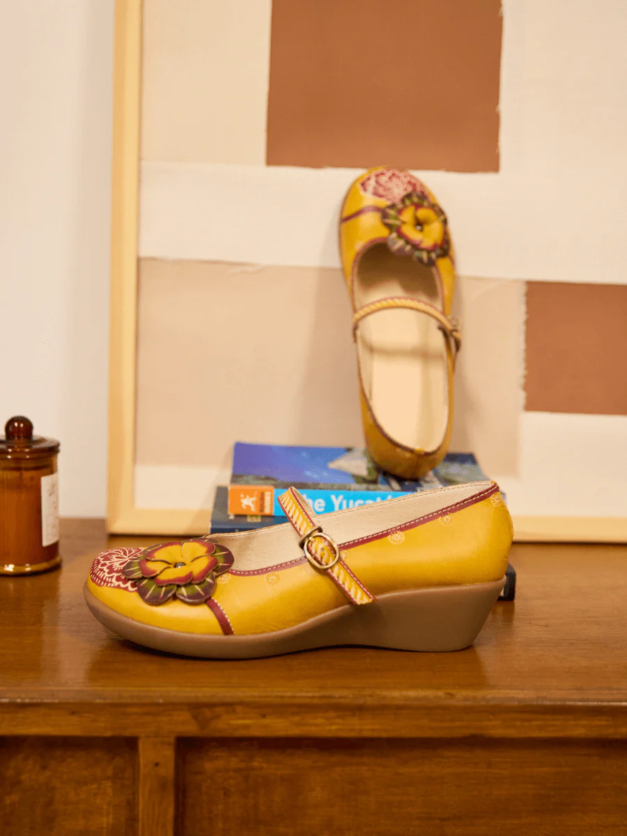 Soffia | Mabel Floral Leather Mary Jane - Image 7