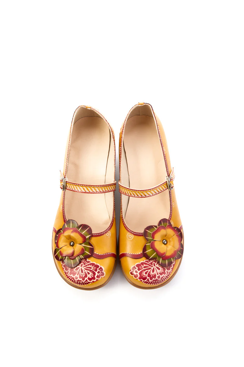Soffia | Mabel Floral Leather Mary Jane - Image 8