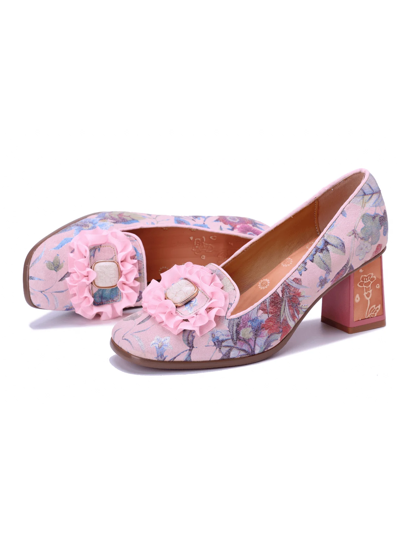 Soffia | Marney Floral Printed Leather Pump - Image 3