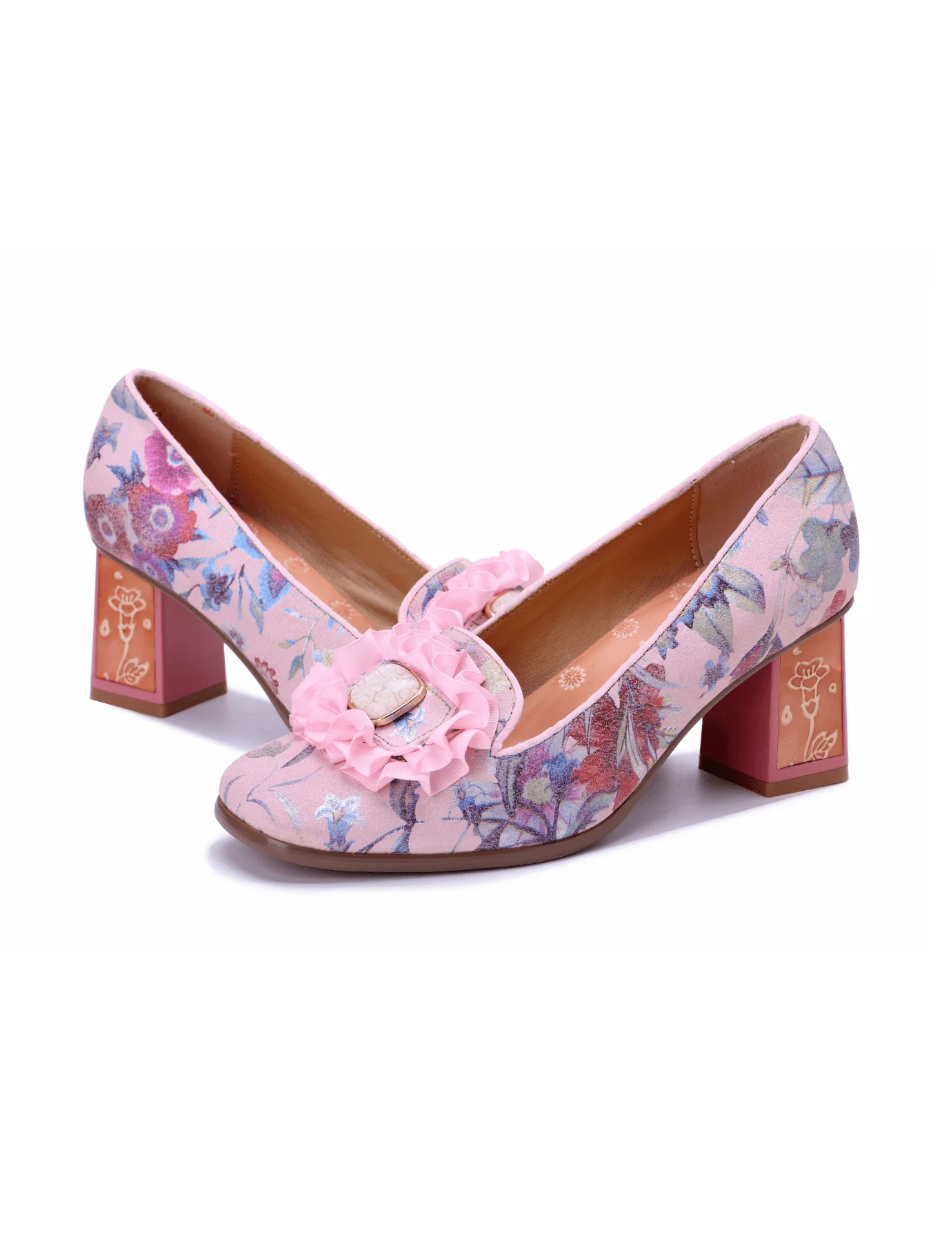 Soffia | Marney Floral Printed Leather Pump - Image 4