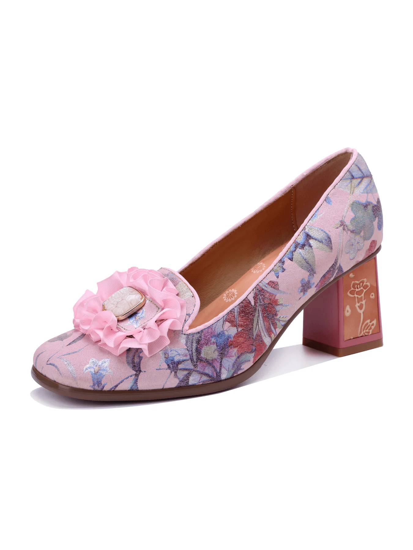 Soffia | Marney Floral Printed Leather Pump - Image 7