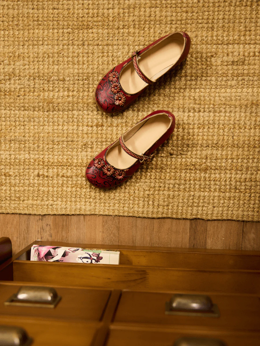 Soffia | Menton Dream Floral Leather Mary Jane - Image 10