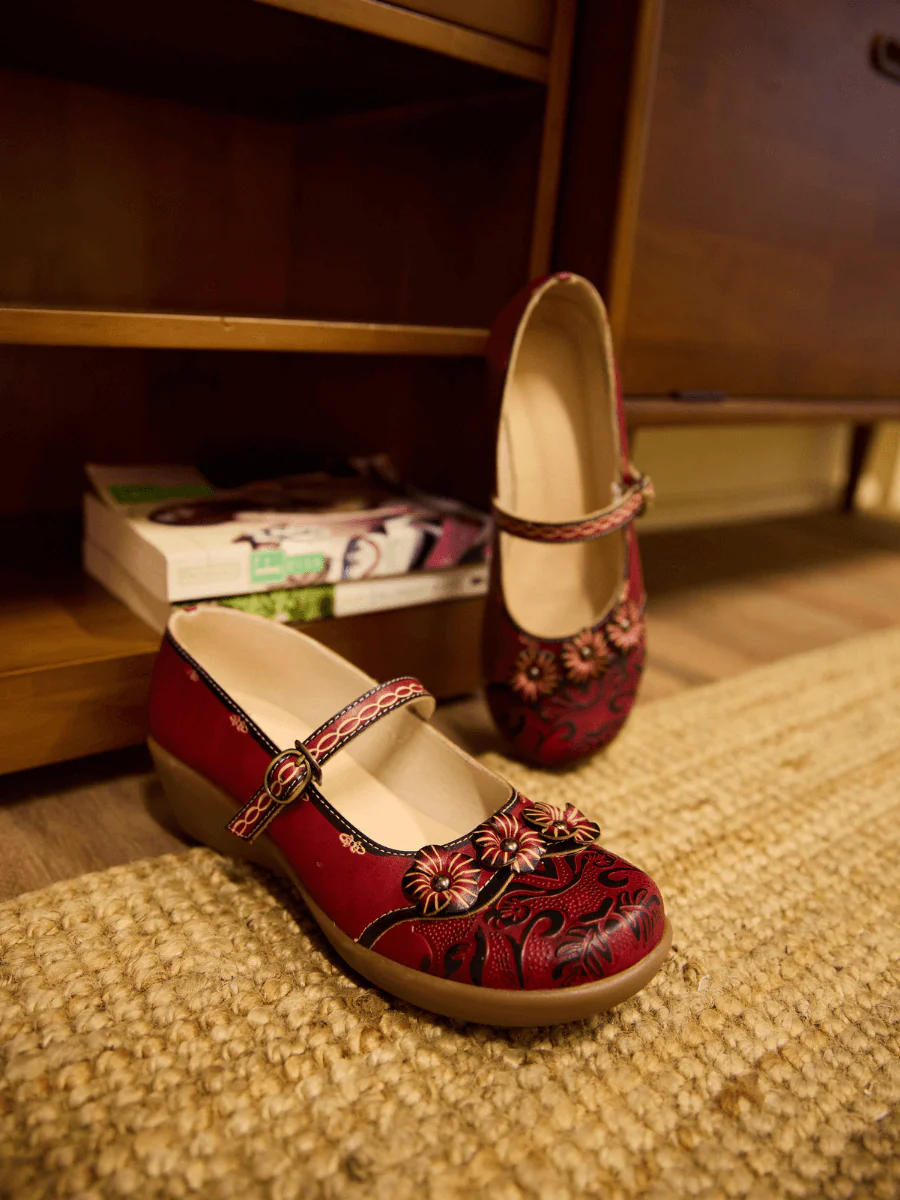 Soffia | Menton Dream Floral Leather Mary Jane - Image 7