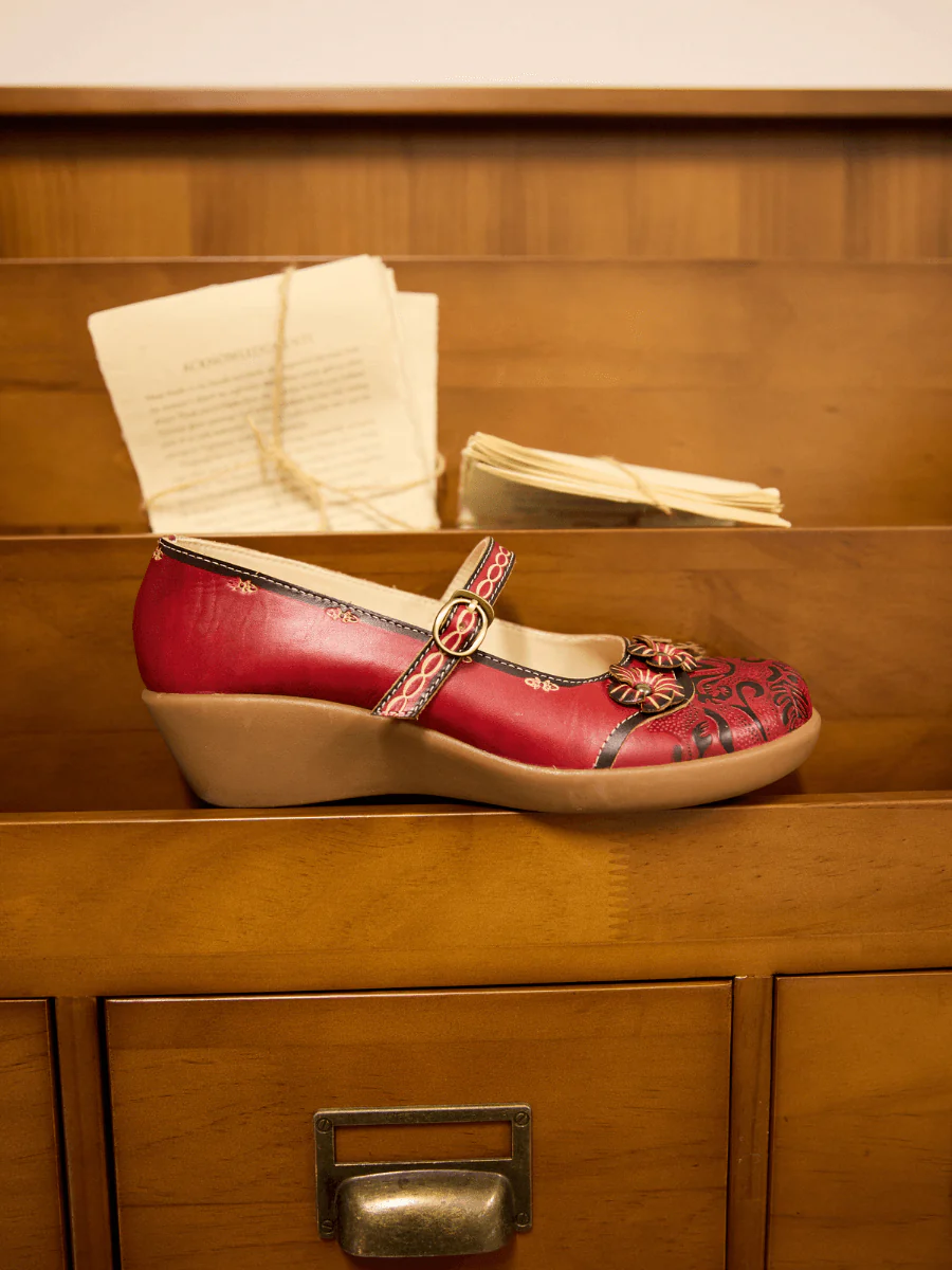 Soffia | Menton Dream Floral Leather Mary Jane - Image 8