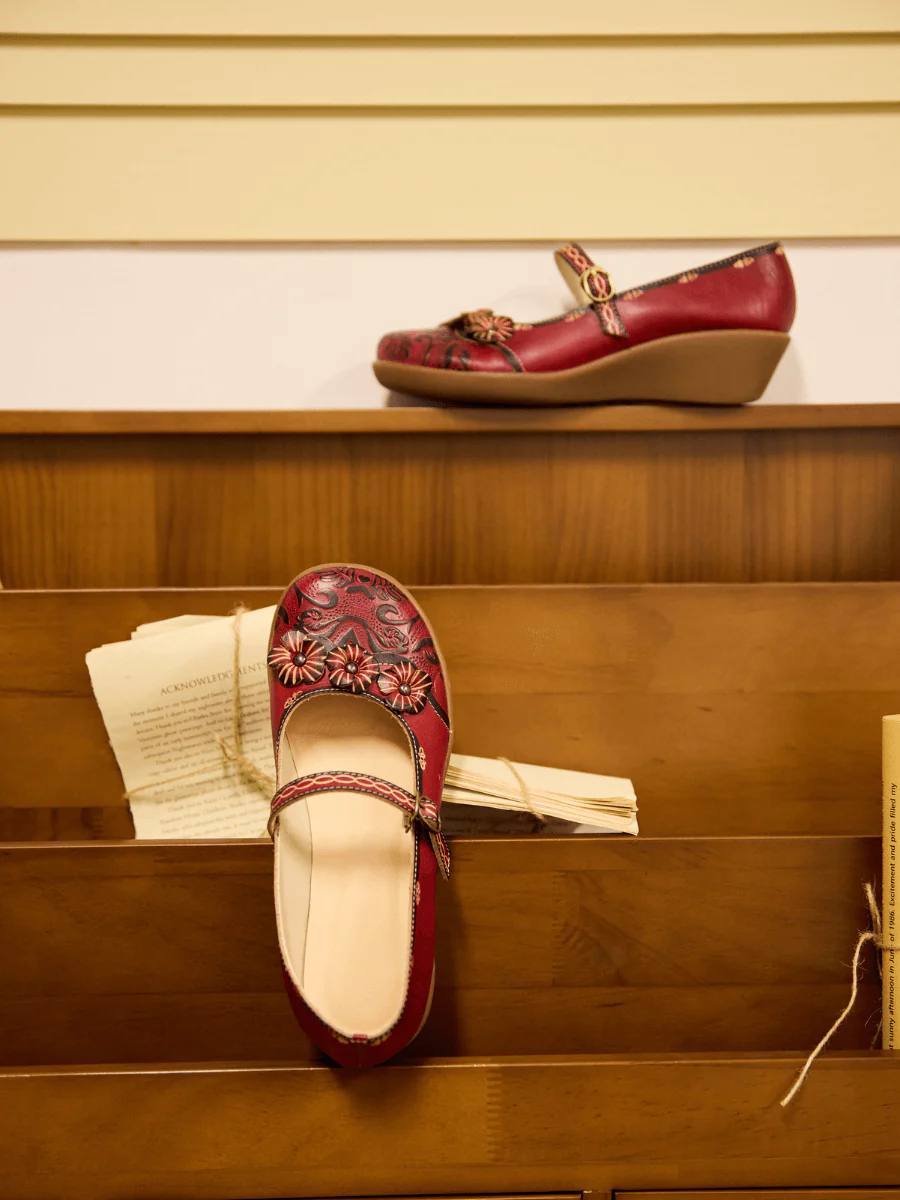 Soffia | Menton Dream Floral Leather Mary Jane - Image 9