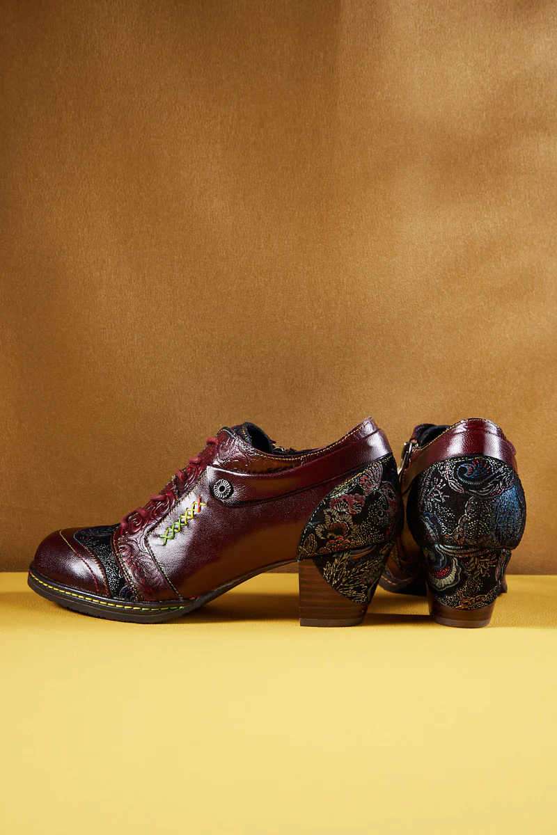 Soffia | Messina Rose Embossed Leather Oxford - Image 10