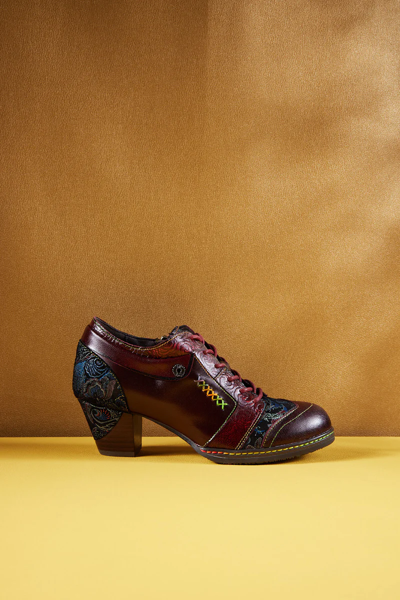 Soffia | Messina Rose Embossed Leather Oxford - Image 11