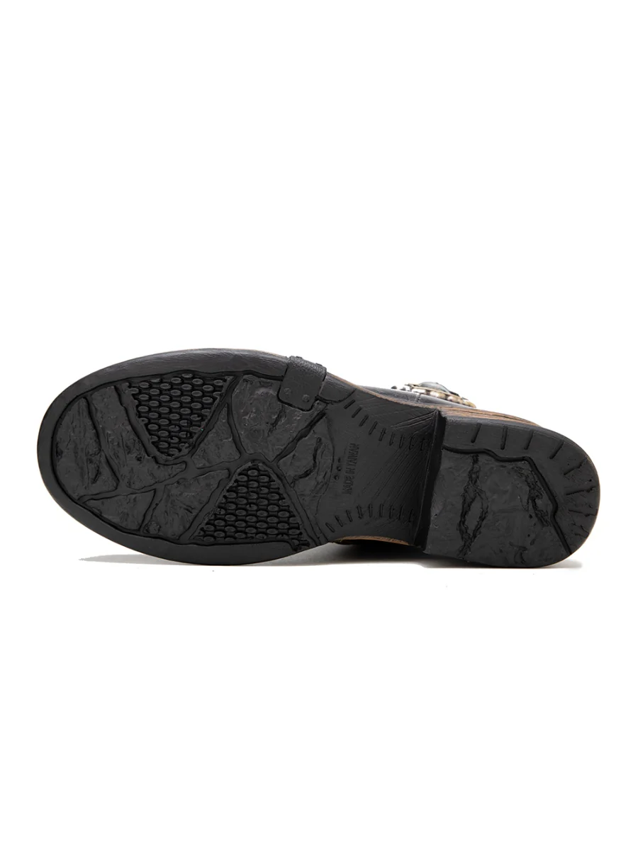 SOFFIA | Meteorite Floral Embossed Leather Chelsea Boot - Image 12