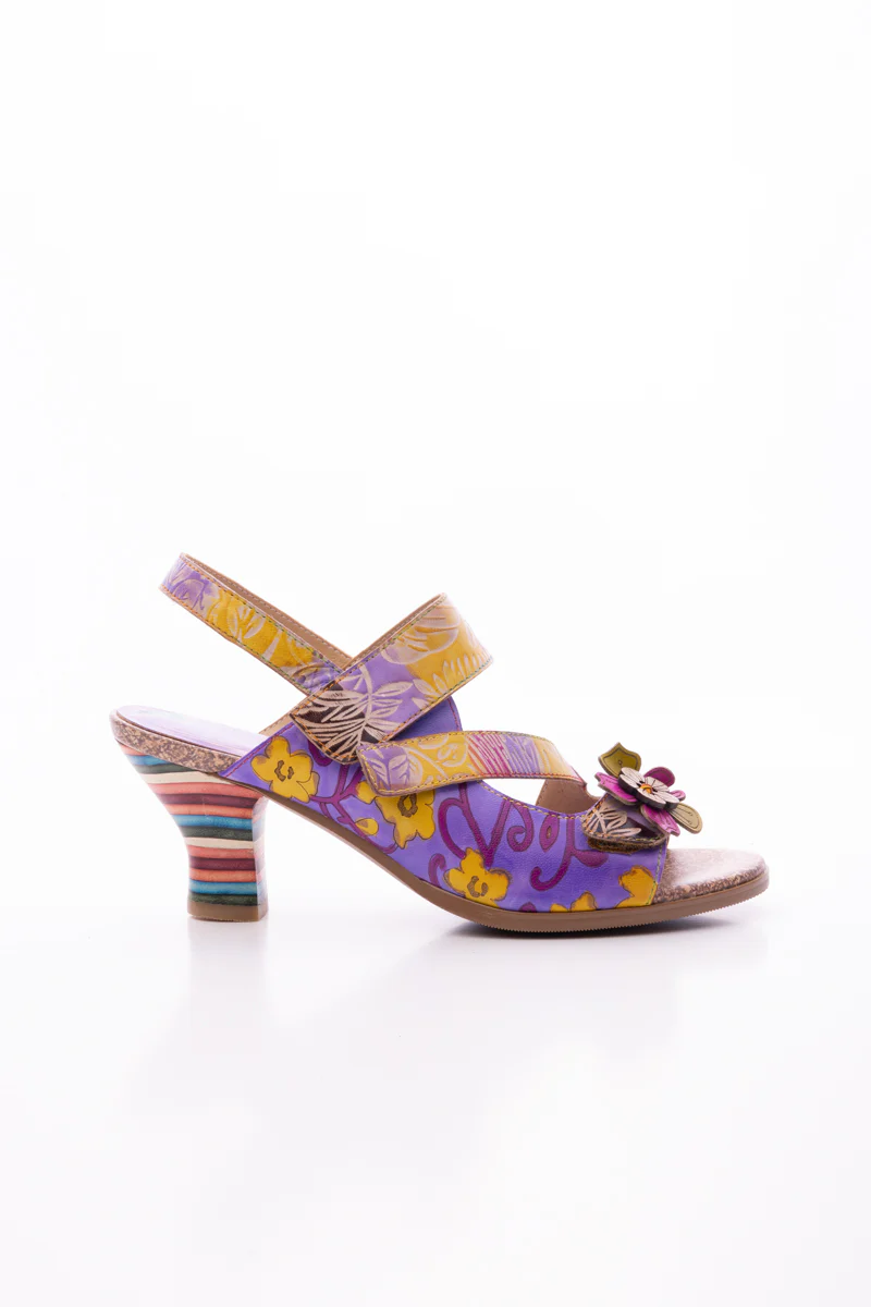 SOFFIA | MIDNIGHT SOL FLORAL LEATHER SLINGBACK SANDAL - Image 10