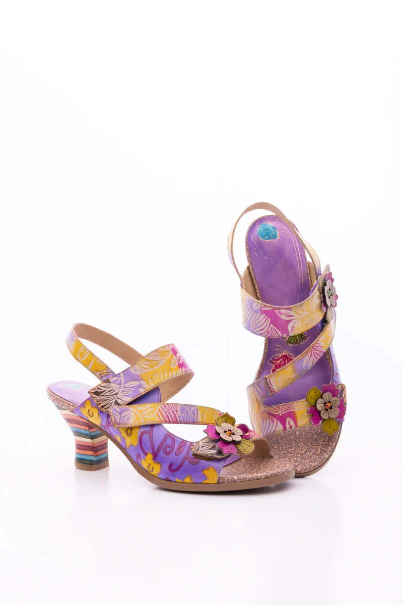 SOFFIA | MIDNIGHT SOL FLORAL LEATHER SLINGBACK SANDAL - Image 11