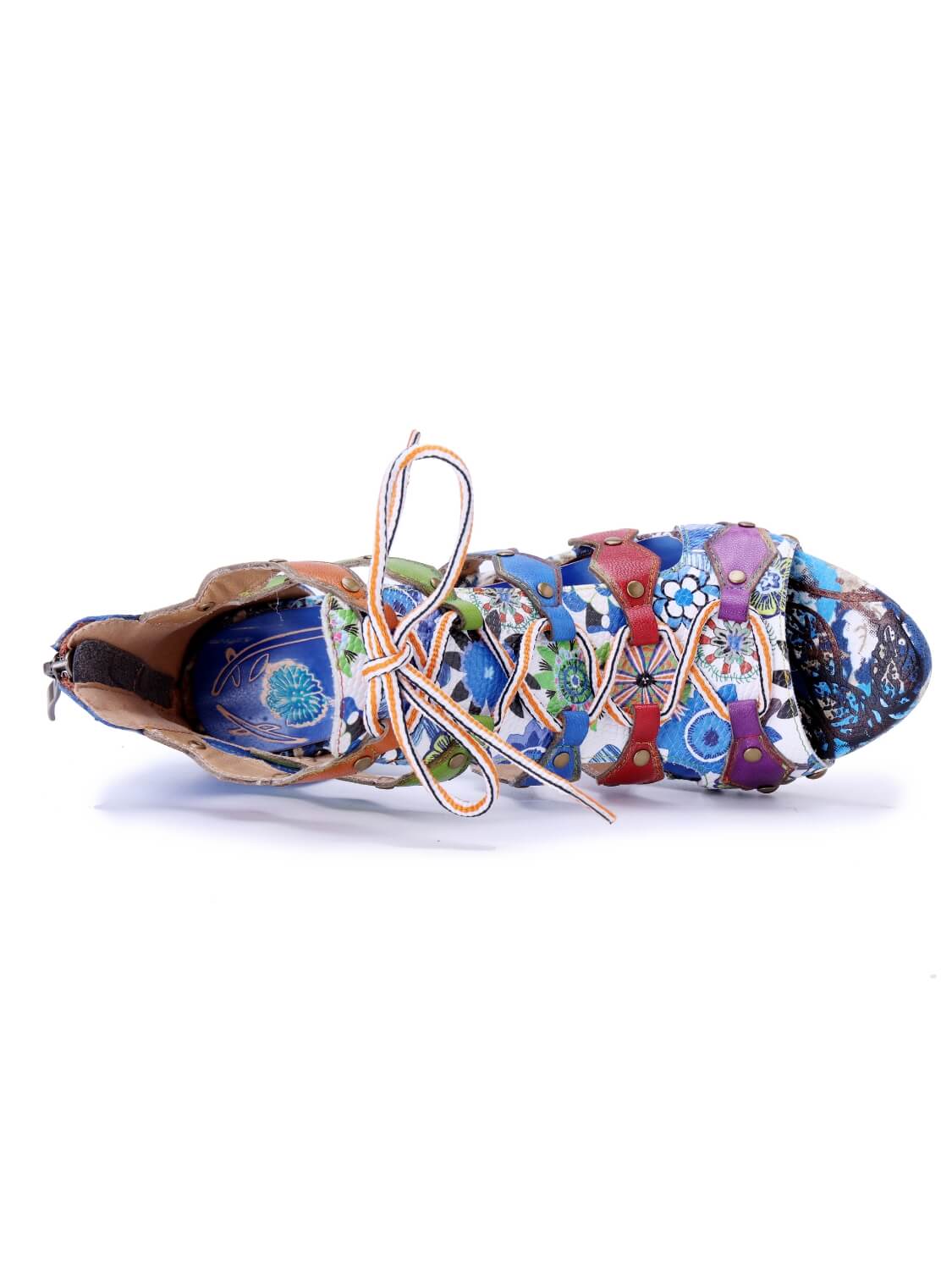 Soffia | Modern Day Color Leather Studded Heels - Image 4