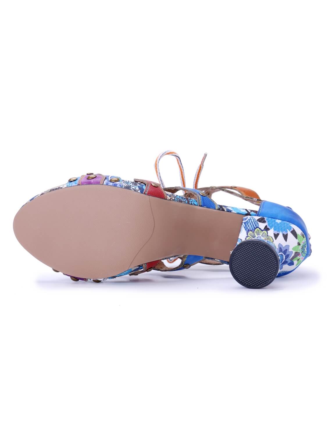 Soffia | Modern Day Color Leather Studded Heels - Image 5
