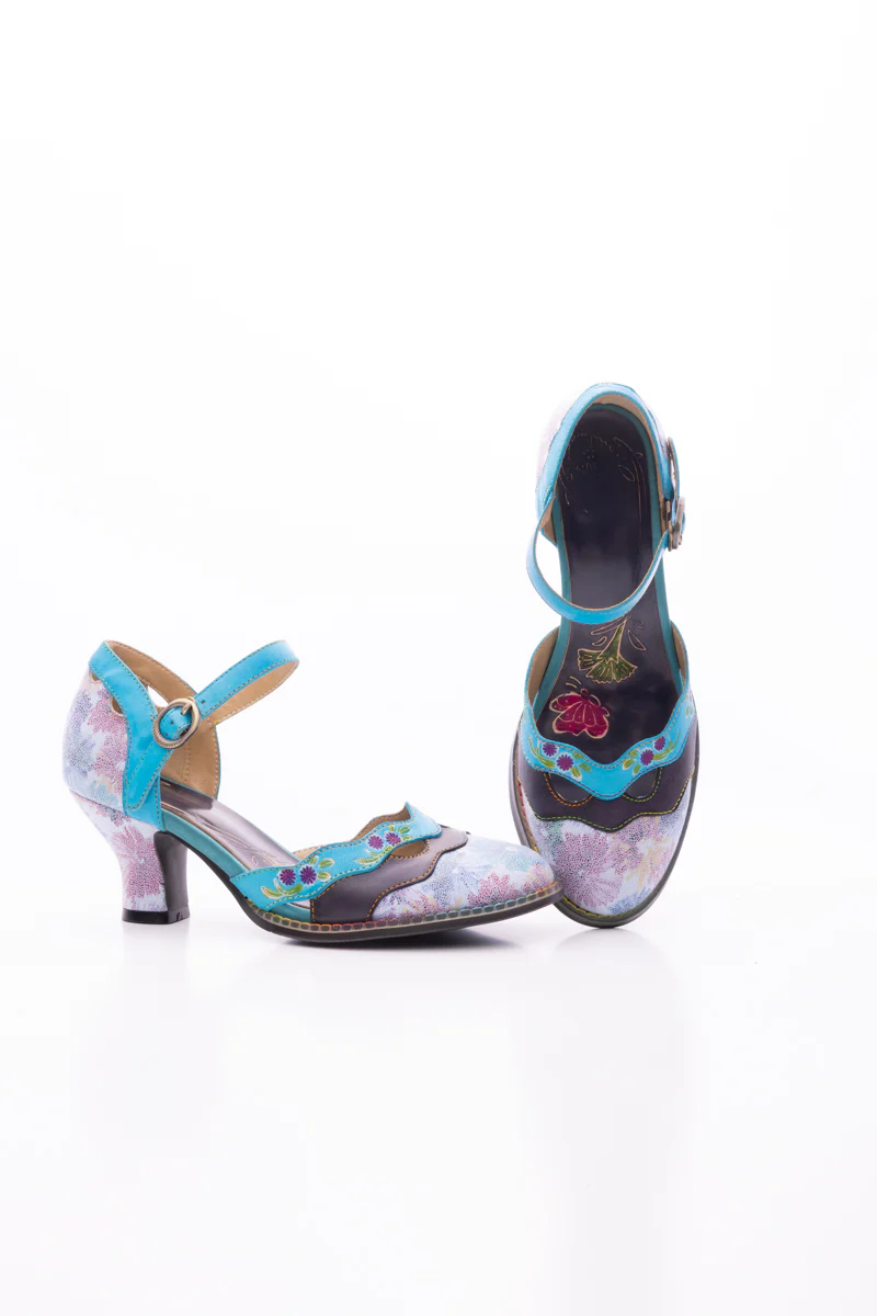 SOFFIA | NAYA FLORAL LEATHER PUMP - Image 10
